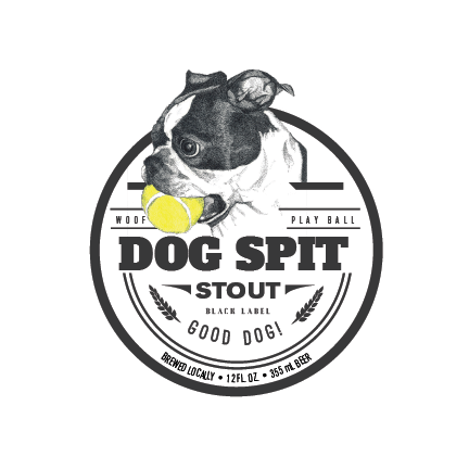 Dog Spit Stout Craft Beer label